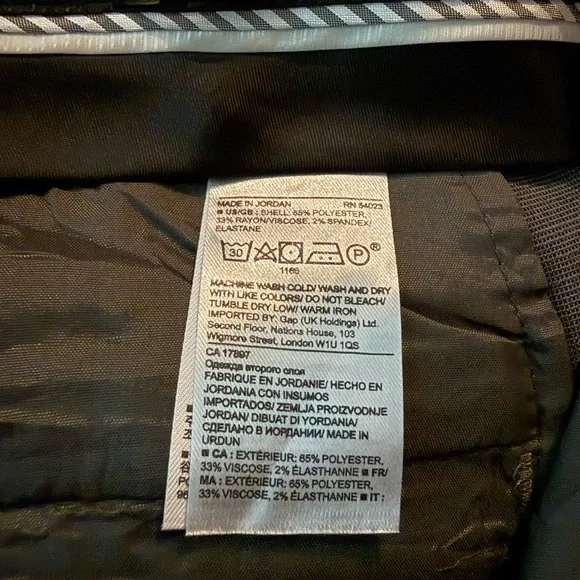 Banana Republic Women's Navy and Dark Gray Straight Leg Pants - Picture 13 of 13